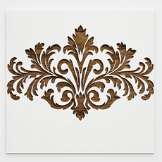 [ 745414 ] 미러 아칸서스 아르누보 스크롤 재사용 가능한 스텐실 - 21.6 x 27.9cm(8.5 11인치) 플라스틱 템플릿 벽 목재 원단 및 DIY 공예용 그림, [ 745414 ] 미러 아칸서스 아르누보 스크롤 재사