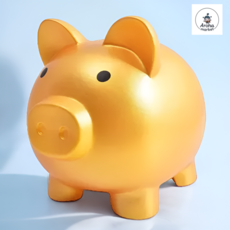 스윗콩 귀여운 돼지 저금통 대형, 1개, 골드