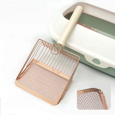 寵物貓砂清潔用品 貓砂鏟, 1個, 金色, 金色