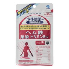 KOBAYASHI 小林製藥 血紅素鐵葉酸維生素B12補充錠, 1包, 90顆