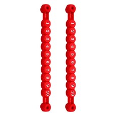 2Pcs 플라스틱 축구 득점 카운터 10개 득점 카운터 표시기, 사이즈 이미지 참고, 2개, Red