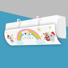 冷氣擋風板 導風板 遮風板 防直吹檔板 空調擋風板 台灣出貨, 1個, 彩虹無尾熊, 彩虹無尾熊