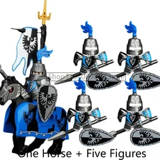 중세 병사 피규어 블록 울프 나이트 로마 황금 말 액세서리 소년 장난감 선물 N07, 11 N1004VP114B1-82-1