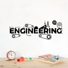 쿠쿠스토어 엔지니어링 벽 데칼 과학 기술 포스터 비닐 스티커 교육 장식 디자인 인테리어 DW13492