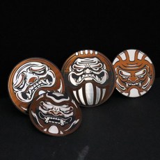 《鈦片工坊》不倒翁 達摩 日式 浮世繪 鈦片 雷雕 各式大小圓形 反光片