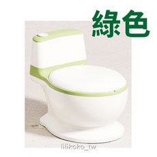 哩哩摳摳兒童馬桶 學習馬桶 幼兒馬桶 寶寶馬桶 小馬桶學習便器 兒童便座, 有沖水聲亮面馬桶(綠色)