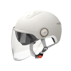 SUUNI 인증 여름 전기차 오토바이 헬멧 사계절 공용 여름 반모 안전모 헬멧, 롱 스타일의/흰색