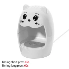 젤 폴리쉬 네일 드라이어용 LULAA UV 라이트 귀여운 모양의 작고 휴대 가능한 LED 네일 라이트 손톱 아티스, 01 White