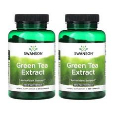 스완슨 녹차추출물 그린티 120캡슐 2개 녹차잎 GreenTea, 120정