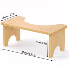 竹製馬桶凳 40x20x17cm, 馬桶凳001自然色