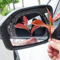 자동차 사이드 미러 눈부심 김서림 발수 자동차 방수 필름 보호 코팅 스티커 비반사, 100 150 2p