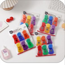 [제이스공구] 조미료 과자봉지 밀폐 자석집게 마그네틱 클립, 24개