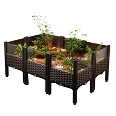 精緻編織爬蟲箱：堅固耐用，易組裝，高透氣性，舒適爬蟲家園, 6聯3玻-長腳款, 1個