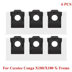 Cecotec Conga X100/X100 X-Treme 로봇 진공 청소기 천에 적합한 액세서리 4층 여과 시스템 먼지 봉투 HEPA, 01 2