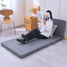 침대 토퍼 접이식 매트리스 폼 바닥 간이 객실 침실 기계 세탁 가능 커버, 12cm, 13) 회색 두께 8cm - 60x 200cm