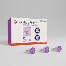 BD 비디 인슐린 펜니들 울트라 파인 마이크로 파인 주사바늘 5mm 320470, 1개