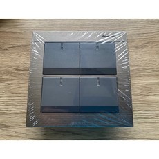 國際牌 Panasonic GLATIMA 鋁合金蓋板 四開六開關 鈦坦灰 灰色 霧黑色 WTGF61002DS, 1個, 灰色/四開關,鈦坦灰/直式面板(圖左下)