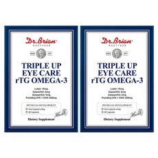 닥터브라이언 Triple Up Eye Care rTG Omega-3 캡슐, 2개, 60정