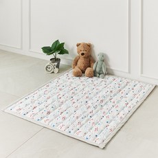 베베원 아기 인견매트 유아 침대 매트, 물고기, 1개