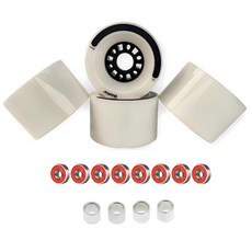 다운힐 롱보드 스케이트보드 크루즈 휠 세트 베어링 및 스페이서 포함 바퀴 4 개 80 mm, [01] 옵션1, 1개