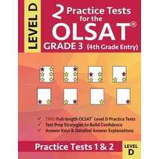 (영문도서) 2 Practice Tests for the OLSAT Grade 3 (4th Grade Entry) Level D: Gifted and Ta... Paperback, Origins Publications, English, 9781948255547
