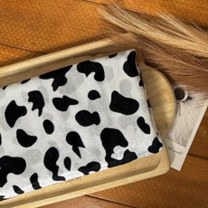 CRT 022 탐나요 벨벳 레오파트 스판 패브릭 호피 무늬 패턴 원단 대폭 벨로아 천, 1개, 달마시안