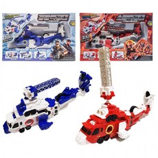 경찰소방특공대 장갑차 구조대 모터싸이클 합체 헬기 변신 원플러스원, 1