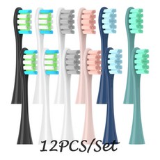 저스트인 소프트 듀폰 음파 칫솔 진공 강모 교체 헤드 Oclean Flow X PRO Z1 F1 One Air 2 SE 12 개, [13] 6White 6Pink