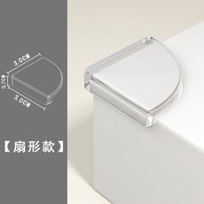 桌角防撞墊【透明隱形/強力黏貼】防撞角 兒童防撞 寶寶防撞 桌角套 家具防撞 邊角保護 防撞貼 居家安全 矽膠防撞, 1個, 扇型款 (1入)
