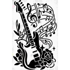 A40-0380型染版(Stencil)-蝶古巴特diy-簍空模板-塗鴉模版-繪畫模版, 1個, A40-0380