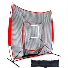 야구 피칭 네트 그물 그물망 타격 훈련 백스톱, 2.1x 2.1m 스탠드+그물+가방+타겟프레임, 1개