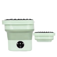 可折疊洗衣機 8L, 青草綠65升藍光殺菌瀝水籃排水管, 如圖所示