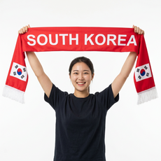 2026 북중미 월드컵 한국 응원 머플러 태극기 축구 응원용품, 1개, 레드 1개, 레드