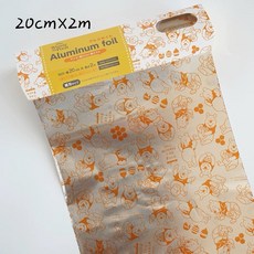 MARUKI 鋁箔紙 錫箔紙 便當 飯糰 三明治包裝 野餐 餅乾包裝 熊貓 貓熊 防油紙, 1個, 維尼 20cm*2m