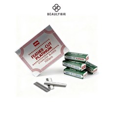 FEATHER-CUT 羽毛牌不鏽鋼剃刀片 10盒(10片入) 羽毛削刀片, 1個