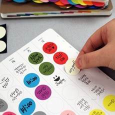 도트 스티커롤 50mm 원형, 29 크라프트(MTD2950), 1개