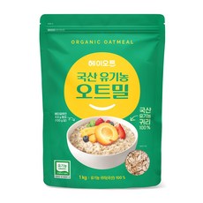 헤이오트 국산 유기농 오트밀 귀리 롤드오트, 1개, 1kg