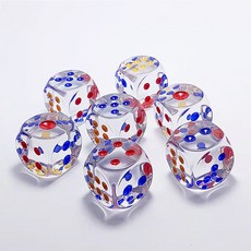 미니 투명 주사위 16mm 10개 게임 놀이 보드게임 파티