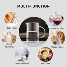 체중계 손잡이가 달린 유리 측정 컵 케이크 도구 오일 포트 내열성 우유 주전자 측정 머그잔 가정용 주방, 01 빠른, 01 1000ml