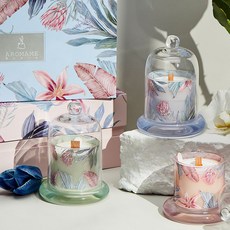 aromame植萃香氛蠟燭禮盒 房間香薰精油蠟燭 居家香氛 臥室生日禮物, 威斯汀白茶,若已藍色係列禮盒裝