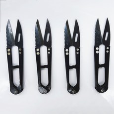 손무북 쪽가위 11cm 4개입, 블랙