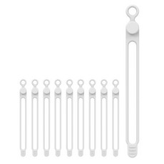 에브리 롱18cm 실리콘 케이블타이 10P세트, 화이트, 1세트 화이트, 1세트