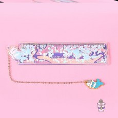 수정 유사 자 자 자 자 초등학생 도량 수정 각도 직판 책갈피 자 창의 감압 회화, 푸른꼬리고양이, 1개