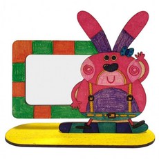 리본 토끼 나무 액자 반제품 만들기 DIY 우드 공예 미술 꾸미기 장식 소품 키트, 상세페이지 참조, 상세페이지 참조