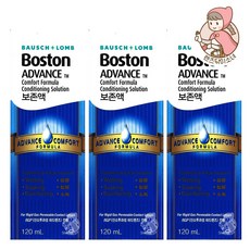 바슈롬 보스톤 어드밴스 렌즈보존액, 120ml, 3개