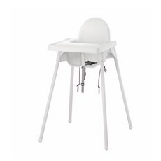 IKEA ANTILOP 高腳餐椅 寶寶餐椅 兒童餐椅 吃飯椅 幼兒餐椅 開店 副食品 IKEA 餐椅, 天使白座椅 高白腳 附餐盤 整組