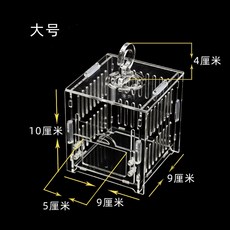 爆款下殺 蛐蛐籠子蟈蟈籠子蟋蟀籠子鳴蟲籠子爬寵籠子亞剋力蛐蛐籠子全透明 QQAB, 大號蟈蟈籠子, 1個
