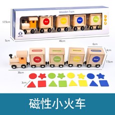 木製小火車蒙氏早教益智兒童, 1個, MBS磁性分類小火車:如圖所示