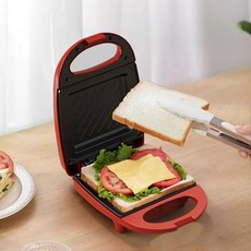 샌드위치 메이커 홈 브렉퍼스트 메이커 토스트 프레스 와플 메이커 WZ005, 빨강
