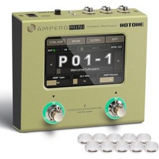 HOTONE 다중 이펙트 프로세서 페달 기타 베이스 앰프 모델링 IR 캐비닛 시뮬레이션 언어 스테레오 OTG USB 오디오 인터페이스 앰페로 미니 MP50 추가 풋스위치 토퍼, Mustard